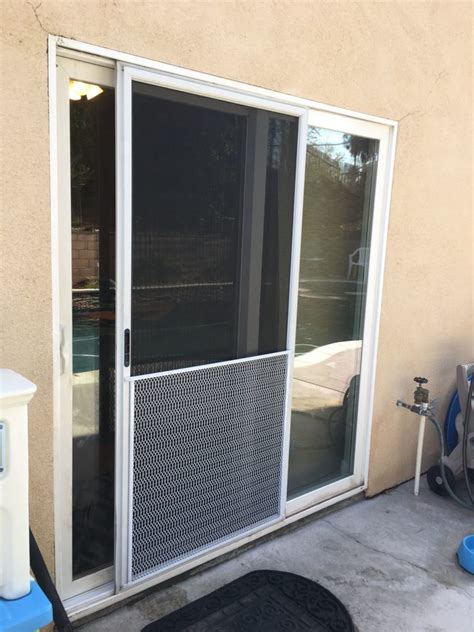Sliding Screen Door With Pet Mesh — Canyon Lake Ca Mobile Screen Shop
