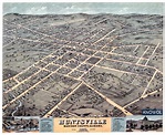 Beautifully restored map of Huntsville, Alabama from 1871 - KNOWOL