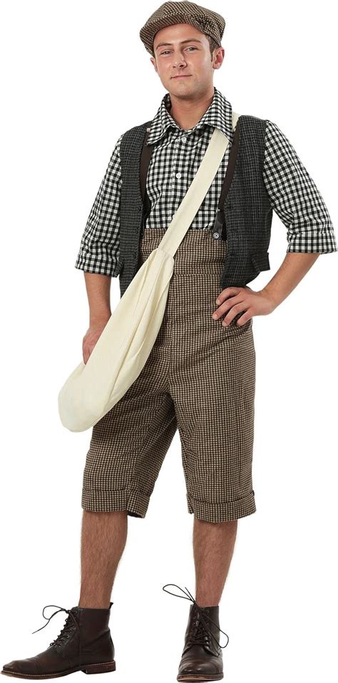 Plus Size 20s Newsie Costume For Adults Newspaper Boy
