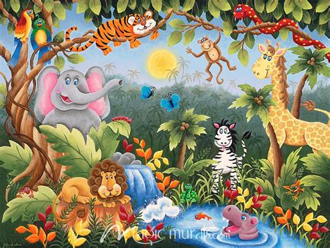 Jungle Fun Wallpaper Wall Mural By Magic Murals