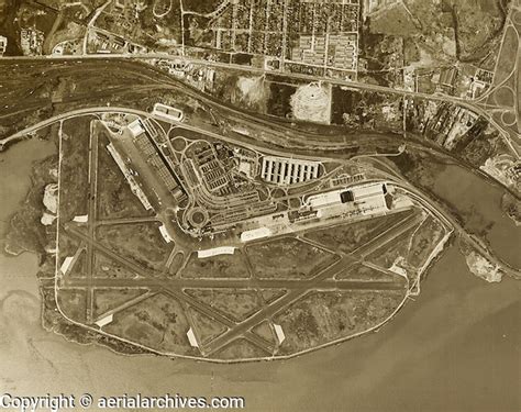 Historical Aerial Photograph Washington National Airport Dca 1949