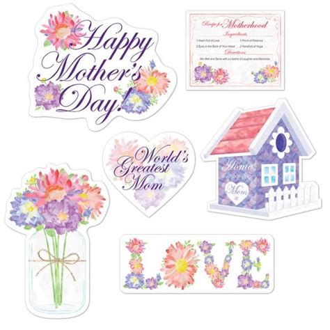 Mothers Day Cutouts Diy Mothers Day Decorations Happy Mothers Cutout