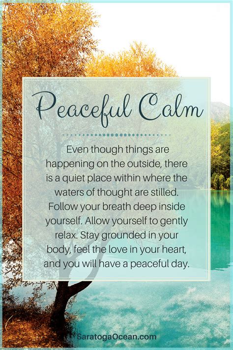 √ Inner Peace Calm Quotes And Sayings