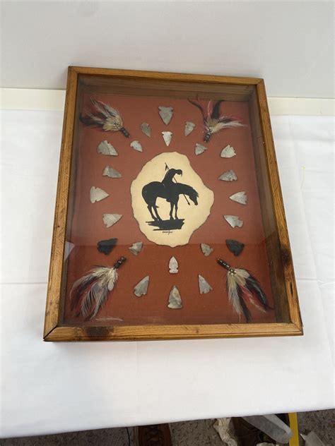Authentic South Carolina Indian Artifacts Arrowheads Lot Framed Minty