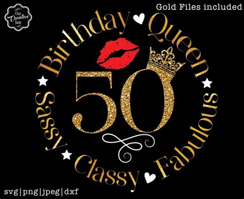 50 And Fabulous Svg 50 And Fab Svg 50th Birthday Svg For Etsy Russia