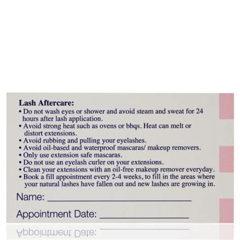 Please read description carefully prior to purchasing. Lash after care card | Lash Bar Ideas | Pinterest | Extensions, Salons and Lash room