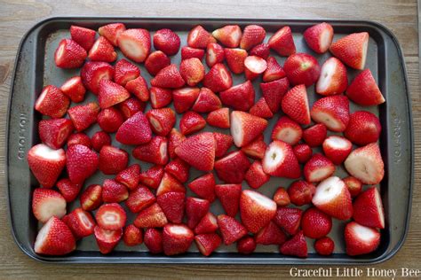 How To Freeze Strawberries Graceful Little Honey Bee