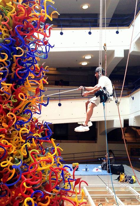 Cleaning The Chihuly At The Childrens Museum Of Indianapolis Thanks