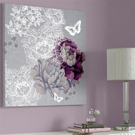 The Best Purple And Grey Wall Art