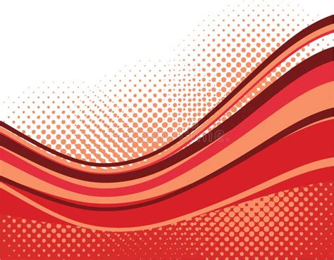 Red Waves Background Stock Vector Illustration Of Illustration 10023763