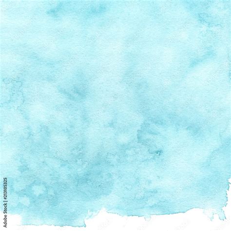 Hand Painted Watercolour Sea Water Splash Texture Abstract Blue Color