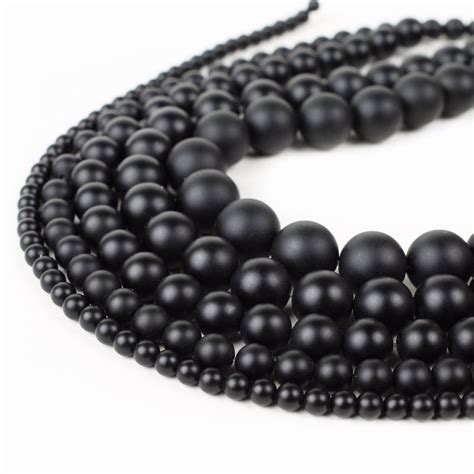 Matte Black Onyx Beads 4mm 6mm 8mm 10mm 12mm Genuine Natural