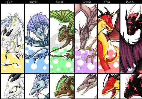 Elemental Dragons By Chanleon On Deviantart