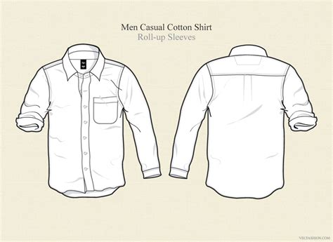 Men Casual Cotton Shirt Vector ~ Illustrations On Creative
