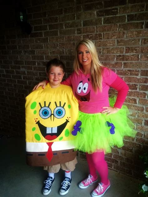 Mom And Son Diy Spongebob And Patrick Costume Baby Halloween