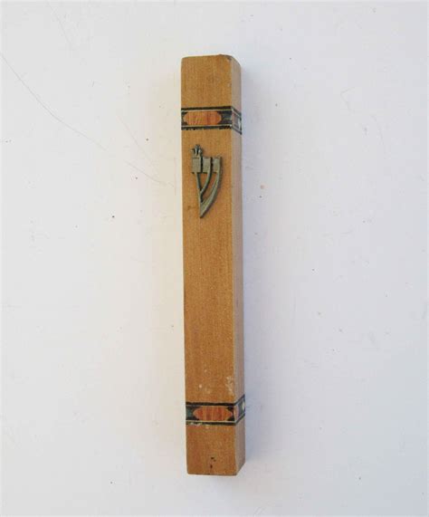 A Vintage Wooden Mezuzah Case Made In Israel Free Shipping Etsy