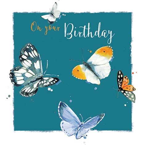Beautiful Butterflies Happy Birthday Greeting Card Cards