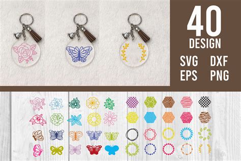 50 Keychain Svg Files SVG PNG EPS DXF Files – Keychain SVG Cut Files