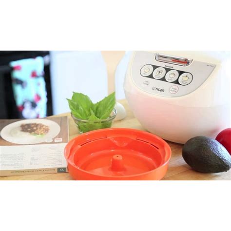 TIGER JBV A10U 5 5 Cup Uncooked Micom Rice Cooker With Food Steamer
