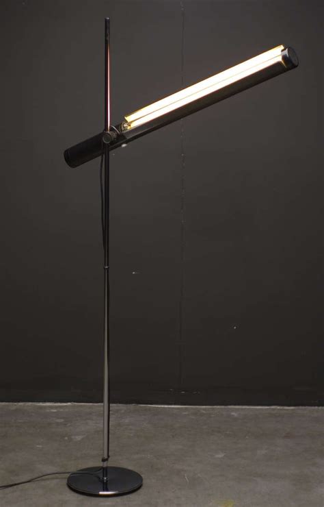 Dutch 1960s Industrial Fluorescent Tube Floor Lamp At 1stdibs