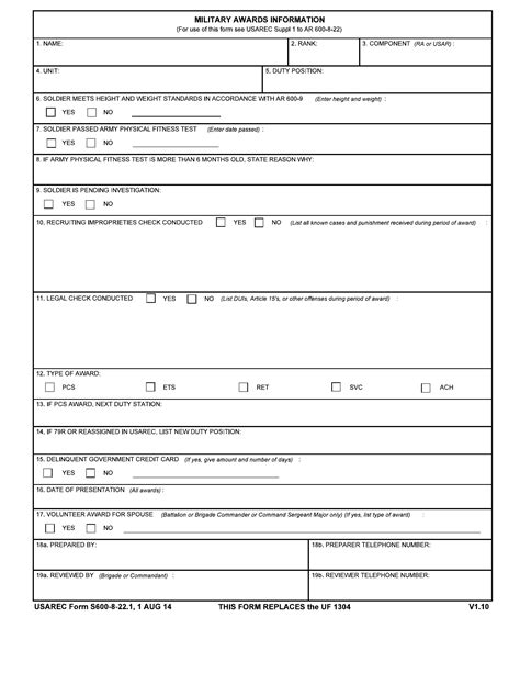 Usarec Form S600 8 221 Fill Out Sign Online And Download Fillable