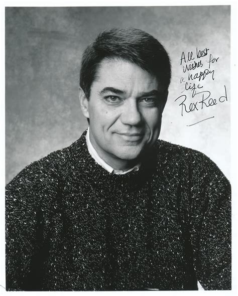 Todd Mueller Autographs Rex Reed Signed Bandw Photograph