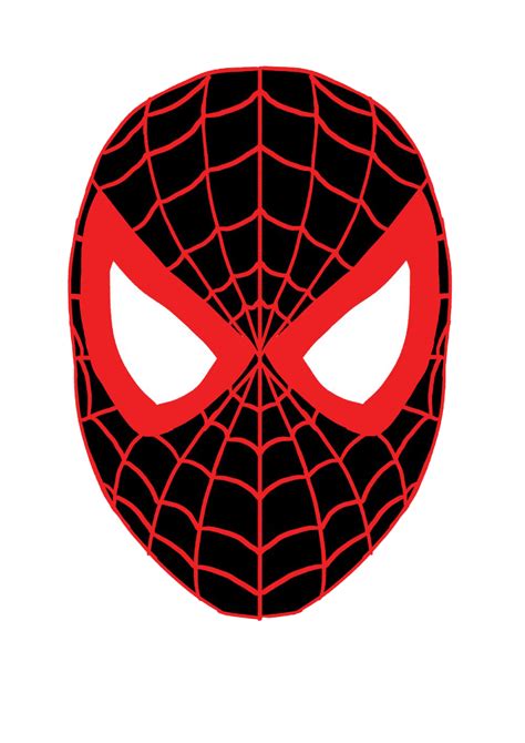 Best Photos Of Spider Man Face Template Spider Man Face Vector Clipart