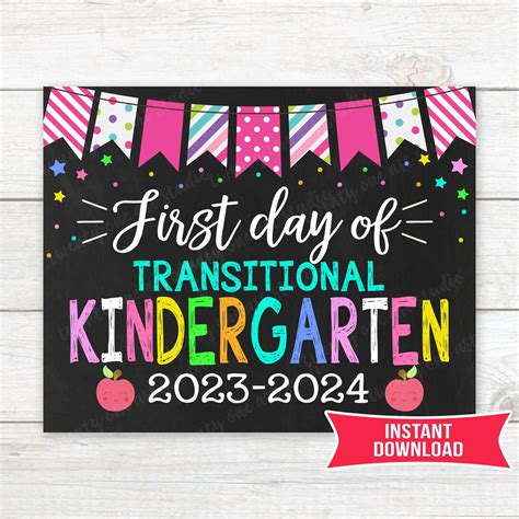 First Day Of School Sign Girl First Day Of Transitional Etsy