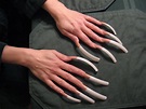 Super long French manicure | Curved nails, Long nails, Super nails