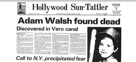 Adam Walsh Was That Really Him Who Was Found Dead Bizarrepedia