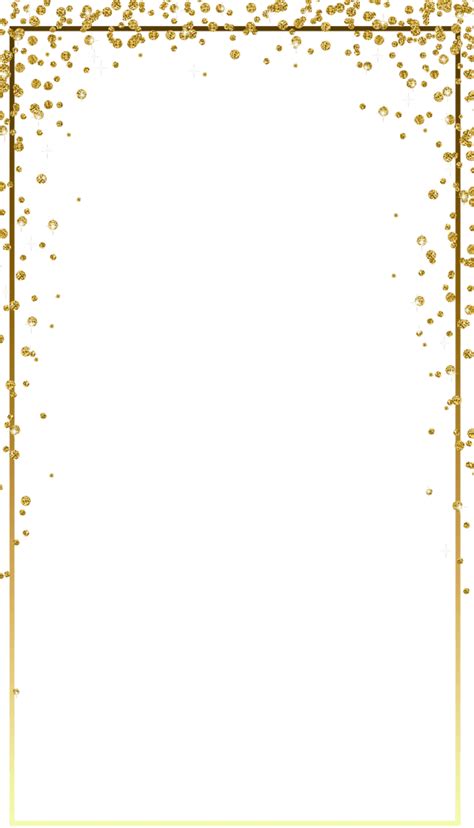 Gold Glitter Border Png And Free Gold Glitter Borderpng Transparent