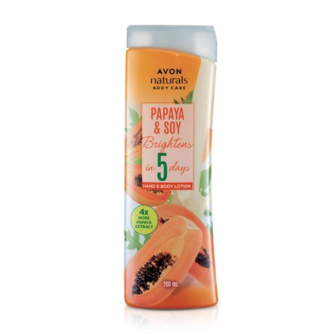 Naturals Papaya And Soy Milk Brightening Hand And Body Lotion 20 Avon