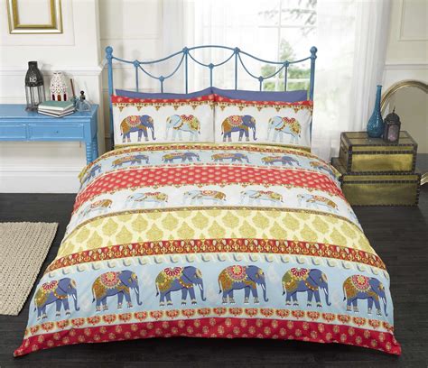 Indian Style Elephant Quilt Duvet Cover And Pillowcase Bedding Bed Sets 4