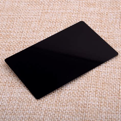 50pcs Black Anodized Aluminum Alloy Business Card Blanks Laser