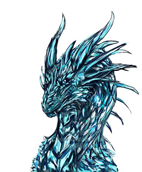Crystal The Ice Dragon Stronger Lines By Wolf Spirit89 On Deviantart