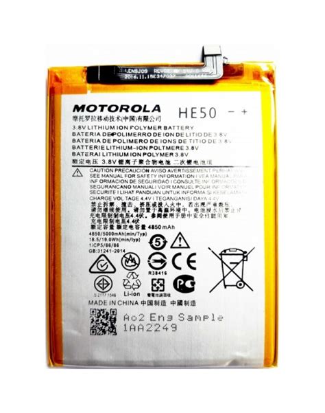 Buy Motorola Moto E4 Plus Xt1775 Battery He50 At Lowest Price Online