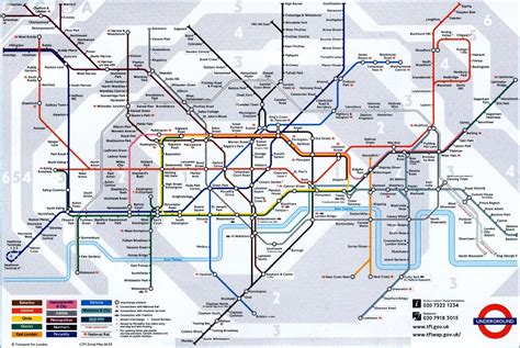 Tfl London Zones 1 6 Map