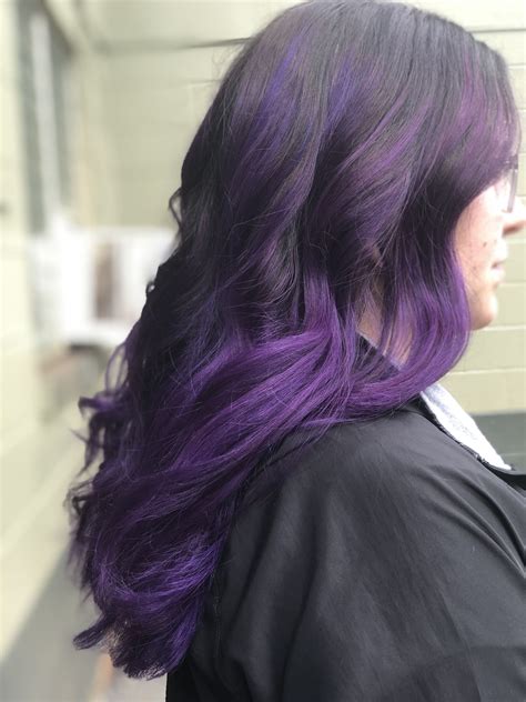 Dark Purple Balayage 💜 Purple Balayage Long Hair Styles Hair Styles