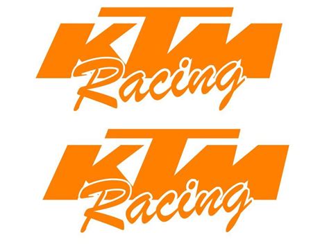 2 Ktm Racing Orange Sticker Decal Moto Mx 50 65 125 250 350 450 300 Sx