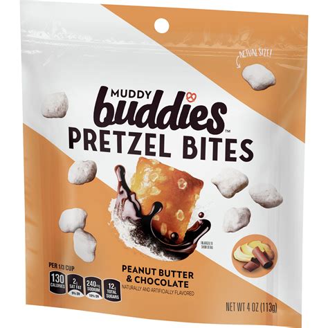 muddy buddies ™ peanut butter chocolate coated pretzel 8ct 4 oz