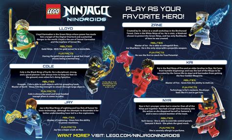Lego Ninjago Nindroids Infographic Shows Heroes And Villains