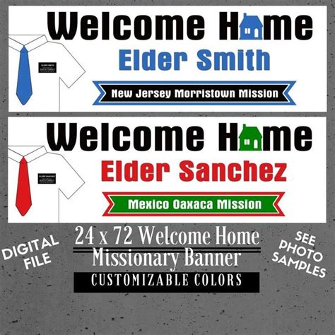 Lds Missionary Welcome Home Banner Digital File Etsy Welcome Home