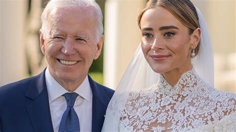 Joe Bidens Granddaughter Naomis Silhouette Hugging Second Wedding Dress Was Secret Tribute
