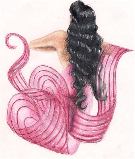 Pink Mermaid Drawing By Scarlett Royal Fine Art America