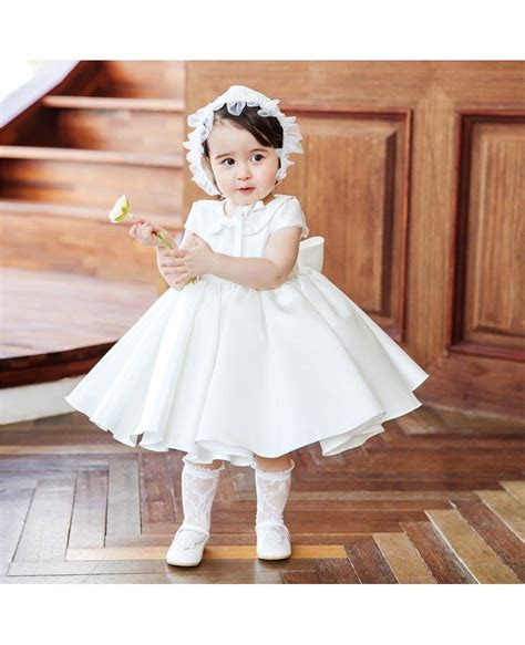 Vintage Baby Collar Princess Flower Girl Dress With Sleeves Couture