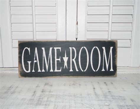 Game Room Sign Country Rustic Decor Signs