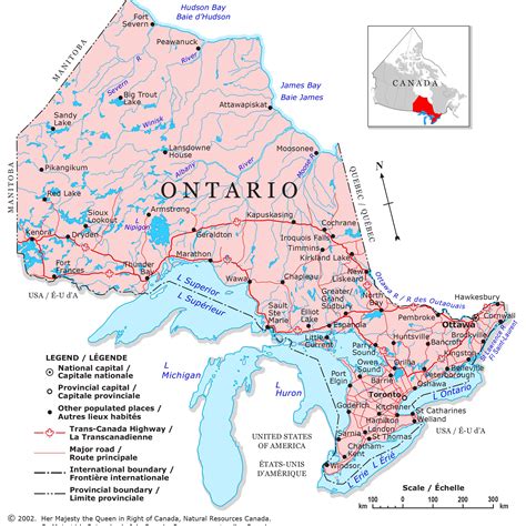 Map Of Canada Ontario And Quebec Maps Of The World