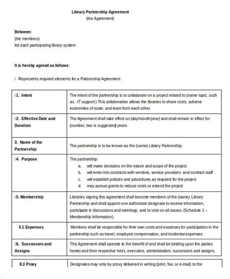 There are different ways in which someone can start business. Partnership Agreement Templates | 16+ Free Word & PDF ...