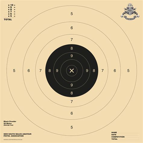 Printed Targets Competition Class Gowans And Son Printers
