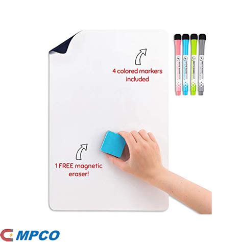 Refrigerator Magnetic Dry Erase White Board Sheet Mpco Magnets